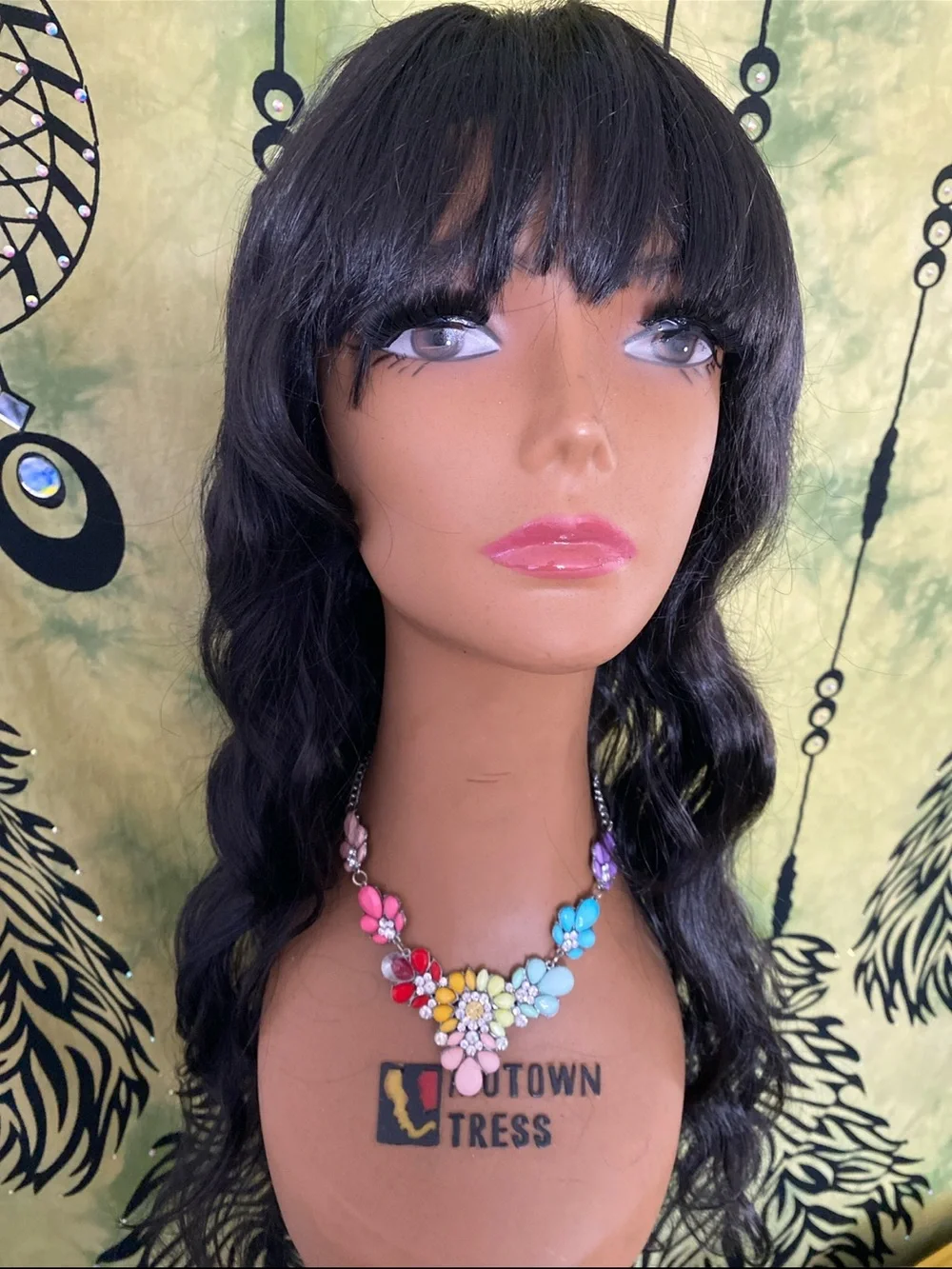 Black Wavy Fringe Women's Wig Unit(SALE)